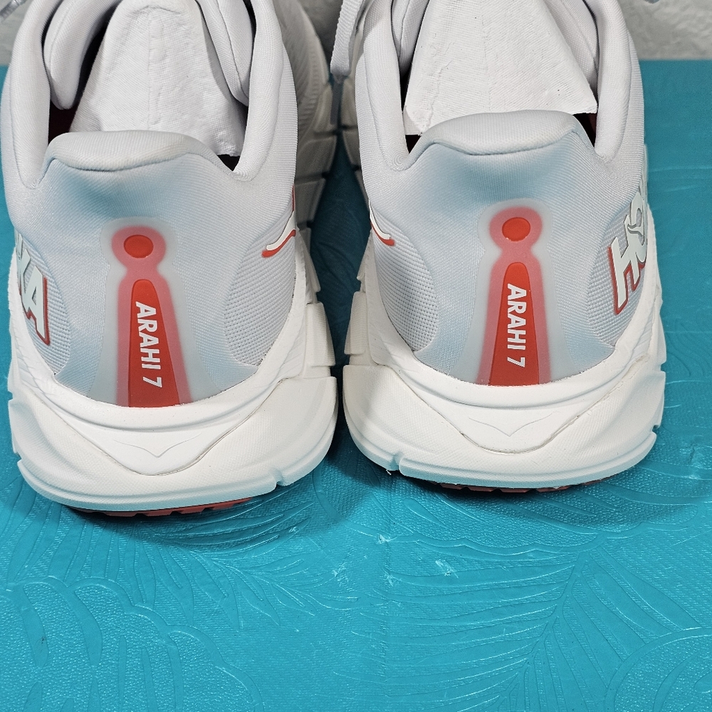 Hoka Men's Arahi 7 Cosmic Gray/Tomato Size 11.5 - Picture 9 of 9